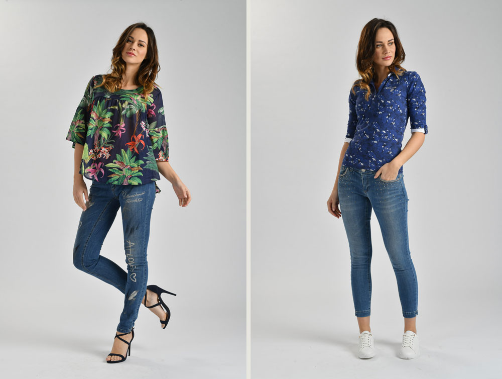 Jeans donna skinny con applicazioni